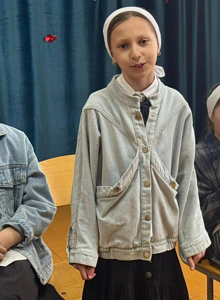На занятии объединения "Школьный театр"